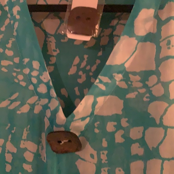 Tunic aqua and white. - Picture 5 of 7